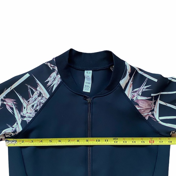 Body Language Full Zip Bomber Jacket Leaf Print M - Picture 6 of 7